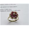 Image 2 : 14K YG Ruby and Diamond Ring w/6 Marquise Cut Rubies and One Round Cut Diamond and 24