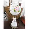 Image 1 : Floral Motif Hurricane Style Lamp