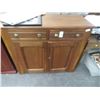 Image 1 : Wood 2 Over 2 Brass Accent Cabinet