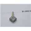 Image 2 : 14K WG Diamond Pendant w/45 Round Cut Diamonds and 9 Square Cut Diamonds 2.6g - Replacement