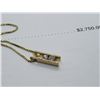 Image 2 : 14K YG Diamond Pendant and Chain w/2 Round Cut Diamonds 5.8g - Replacement Value $2,750.00