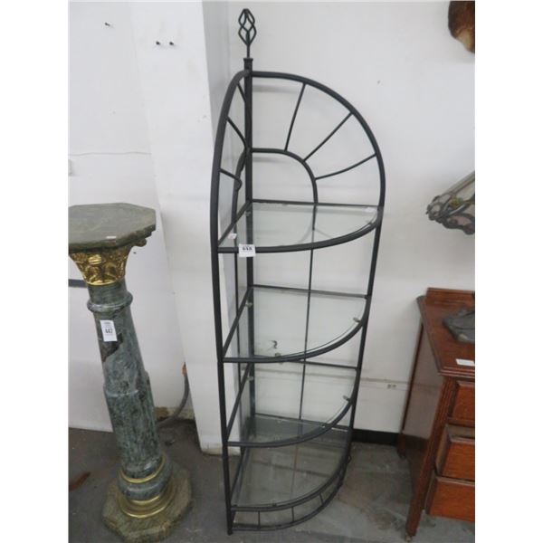 Iron/Glass Corner Display Shelf