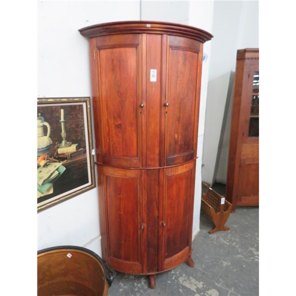 Cherry Wood Corner Storage Cabinet