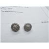 Image 2 : 14K WG Diamond Earrings w/85 Round Cut Diamonds. Diamonds Are Pave Set 6.6g - Replacement