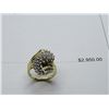 Image 2 : 14K YG Diamond Ring w/31 Round Single Cut Diamonds and 28 Baguette Diamonds 7.3g - Replacement