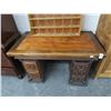 Image 1 : Small Burl 5 Drawer Desk