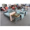 Image 1 : Wicker Patio Sofa/2 Chairs/2 End Tables Set