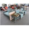 Image 1 : Wicker Patio Sofa/2 Chairs/2 End Tables Set