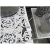 Image 2 : White Cast Metal Patio Side Tables (2)