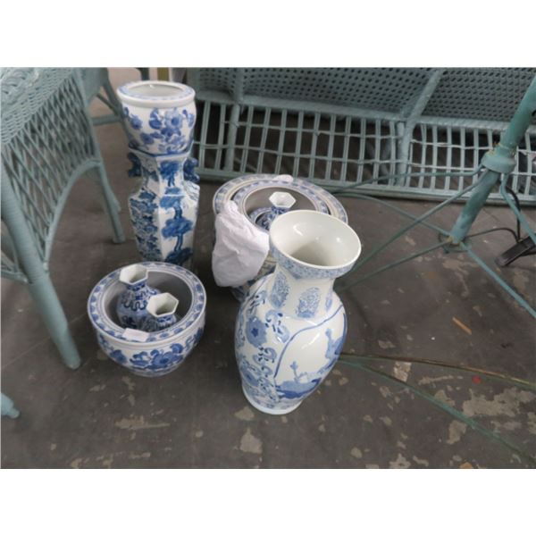 Floral Blue Style Vases (10)