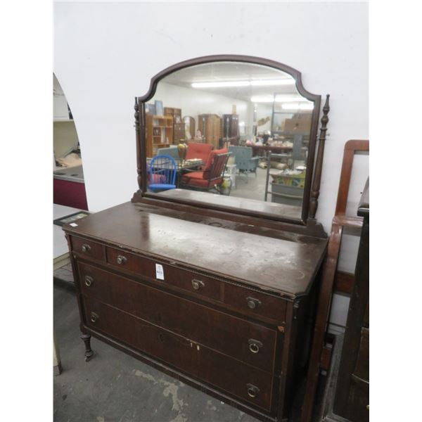 Mahogany Mirrored Dresser