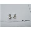 Image 2 : 14K W/G Diamond Solitaire Earrings w/2 Round Cut Diamonds 1.0g