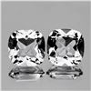 Image 1 : Natural Cushion Brazil White Topaz Pair {Flawless-VVS1}