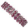 Image 1 : Natural Unheated Marquise Rhodolite Garnet Bracelet