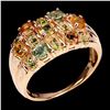 Image 2 : Natural Fancy Color Sapphire & Chrome Diopside Ring