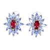 Image 1 : Natural Ruby Tanzanite Earrings
