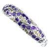 Image 1 : Natural Unheated Amethyst & Sapphire Bangle