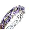 Image 2 : Natural Unheated Amethyst & Sapphire Bangle