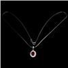 Image 3 : Natural Pigeon Blood  Red Ruby Necklace