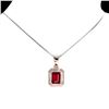 Image 2 : Natural Pigeon Blood Red Ruby Necklace