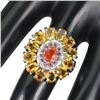 Image 1 : Natural Orange Opal Citrine Ring