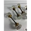 Image 2 : 5 Vintage Matching Glass Doorknob Sets