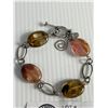 Image 2 : Vintage Silver w/Genuine Stones Bracelet