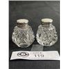 Image 2 : Sterling Top Crystal Salt & Pepper Shakers
