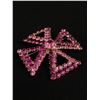 Image 2 : Fabulous Maltese Cross 50's Pink Rhinestone Brooch