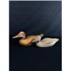 Image 1 : 2 Vintage Wood Carved Ducks