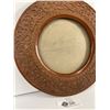 Image 2 : Vintage Carved Round Wood Frame. Approx. 12" Diameter. Inside Round Approx. 7" Diameter