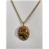 Image 2 : 1/20 12K Chain & Pretty Stone Agate Pendant