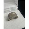 Image 2 : 925 Sterling Silver Brushed Silver Design Wide Band