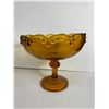 Image 2 : Lot of 3 Vintage Amber Dishes and Blue Pouring Jug