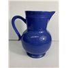 Image 8 : Lot of 3 Vintage Amber Dishes and Blue Pouring Jug