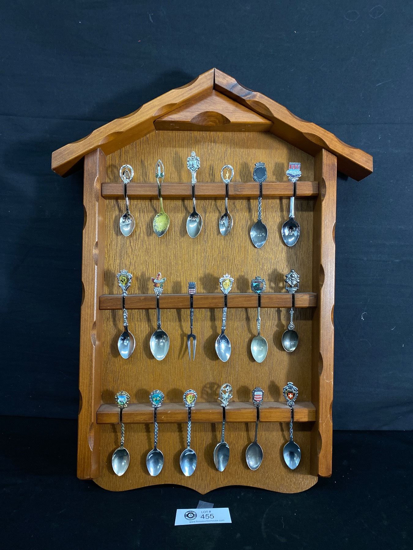 Vintage Spoon Rack w/ Spoons