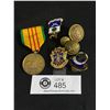 Image 1 : American Vietnam Medal and DUI Collar Pins etc