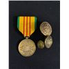 Image 2 : American Vietnam Medal and DUI Collar Pins etc