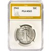 Image 1 : 1943 Walking Liberty Half Dollar PGA MS65