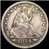 Image 1 : 1854 Arws Seated Liberty Quarter LIGHTLY CIRCULATE
