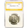 Image 1 : 1949-D Franklin Half Dollar PGA MS64+ FBL