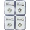Image 1 : 1939-D Set (4) Mercury Silver Dime NGC MS64 FB