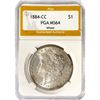 Image 1 : 1884-CC Morgan Silver Dollar PGA MS64 Wheel