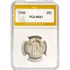 Image 1 : 1930 Standing Liberty Quarter PGA MS61