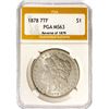 Image 1 : 1878 7TF Morgan Silver Dollar PGA MS63 Rev of 79