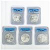 Image 1 : 5 2015-P American Silver Eagle ICG-MS69 RARE P