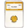 Image 1 : 1913 $2.50 Gold Quarter Eagle PGA MS64