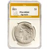 Image 1 : 1921 Silver Peace Dollar PGA MS64