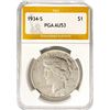 Image 1 : 1934-S Silver Peace Dollar PGA AU53