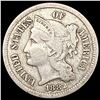 Image 1 : 1882 Nickel Three Cent ABOUT UNCIRCULATED